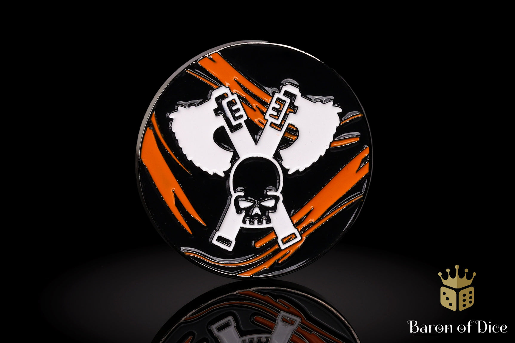 Metal Combat Gauge | Baron Coin™ Compatible | Skull Grinders | Black Lava