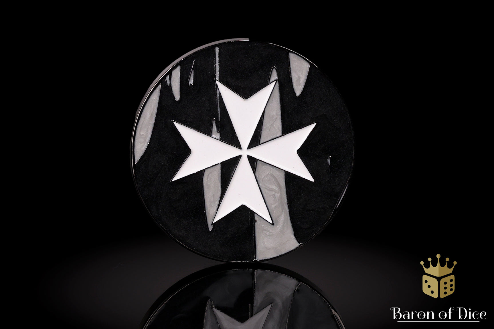 Metal Combat Gauge | Baron Coin™ Compatible | Knights Templar | Black