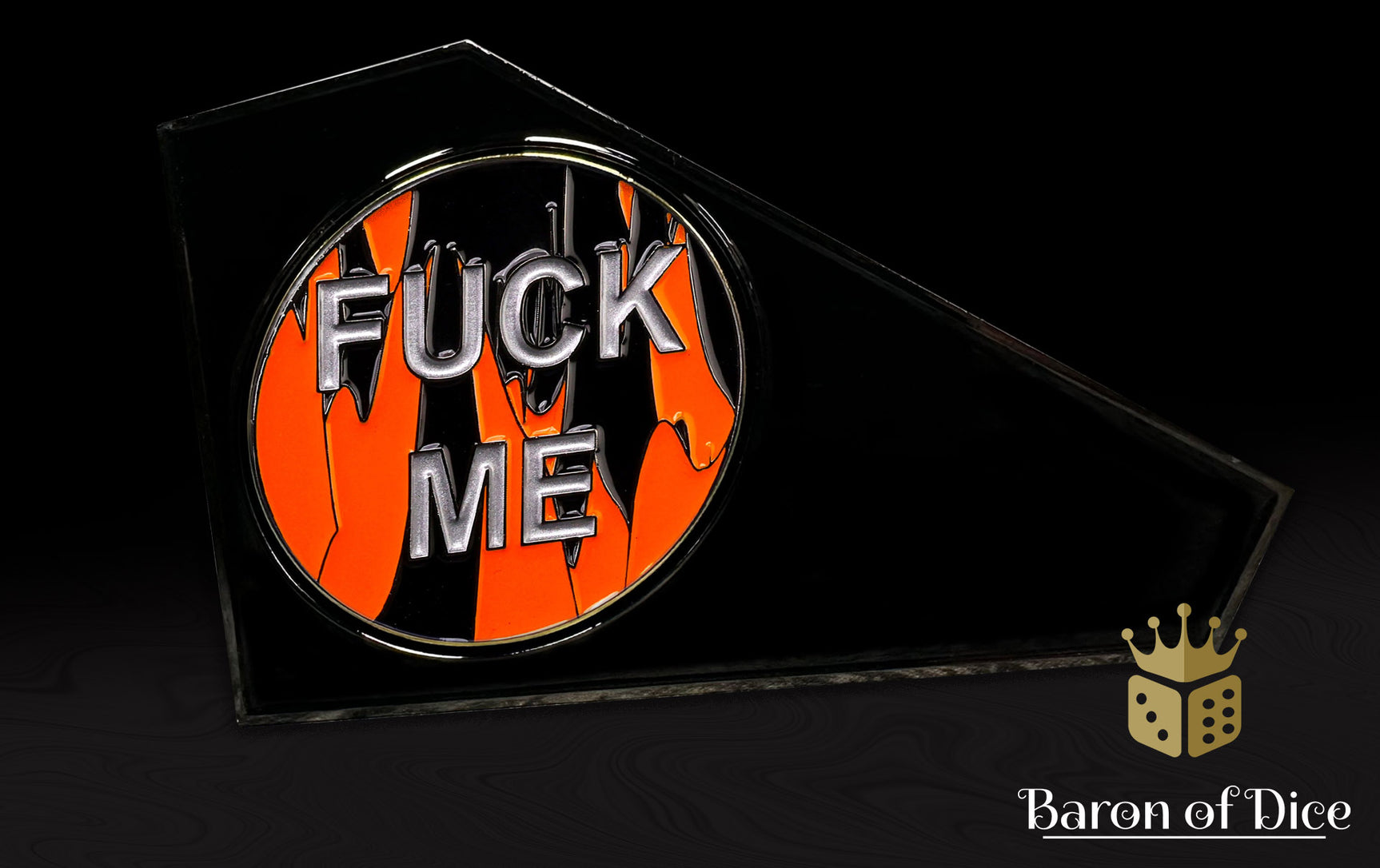 3" Metal Combat Gauge | F*** Me | Silver | Baron Coin™ Compatible