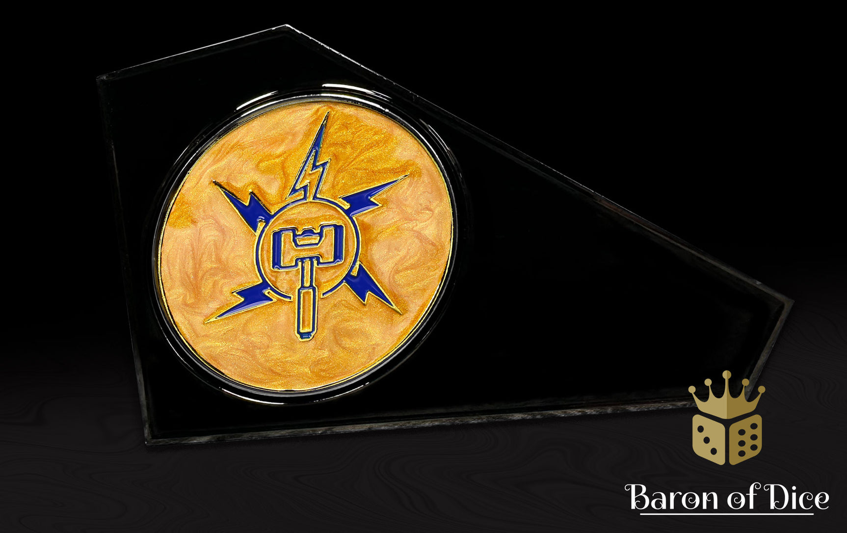 3" Metal Combat Gauge | Lightning Hammer | Baron Coin™ Compatible