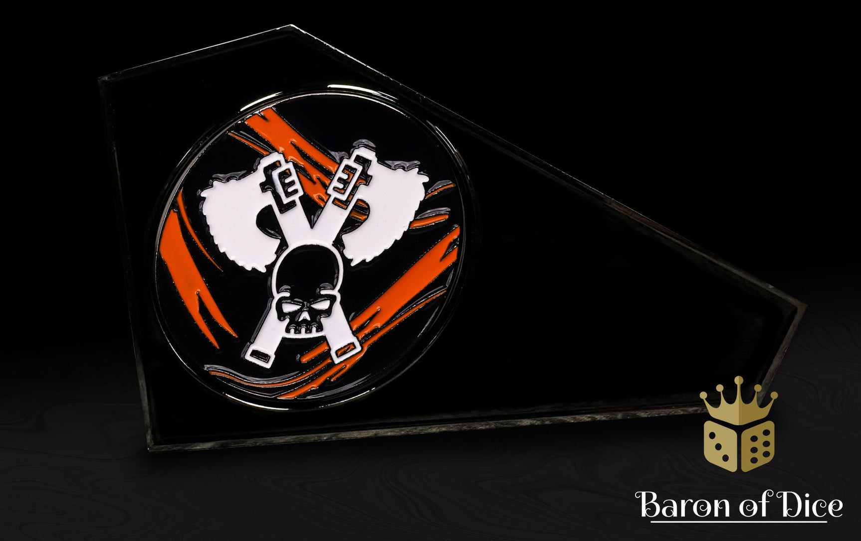 Metal Combat Gauge | Baron Coin™ Compatible | Skull Grinders | Black Lava