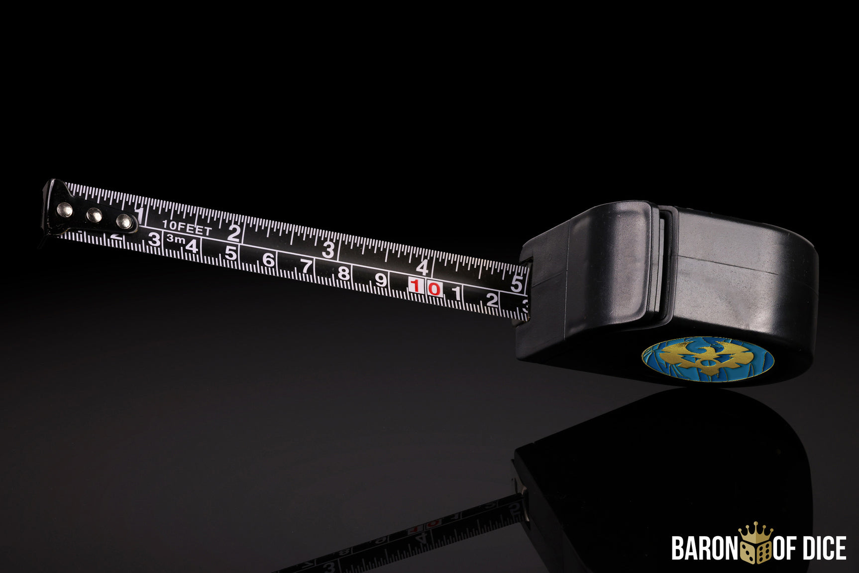 Wargaming Tape Measure | Baron's Coin™ Compatible | Warmachine: Cygnar | Storm Legion