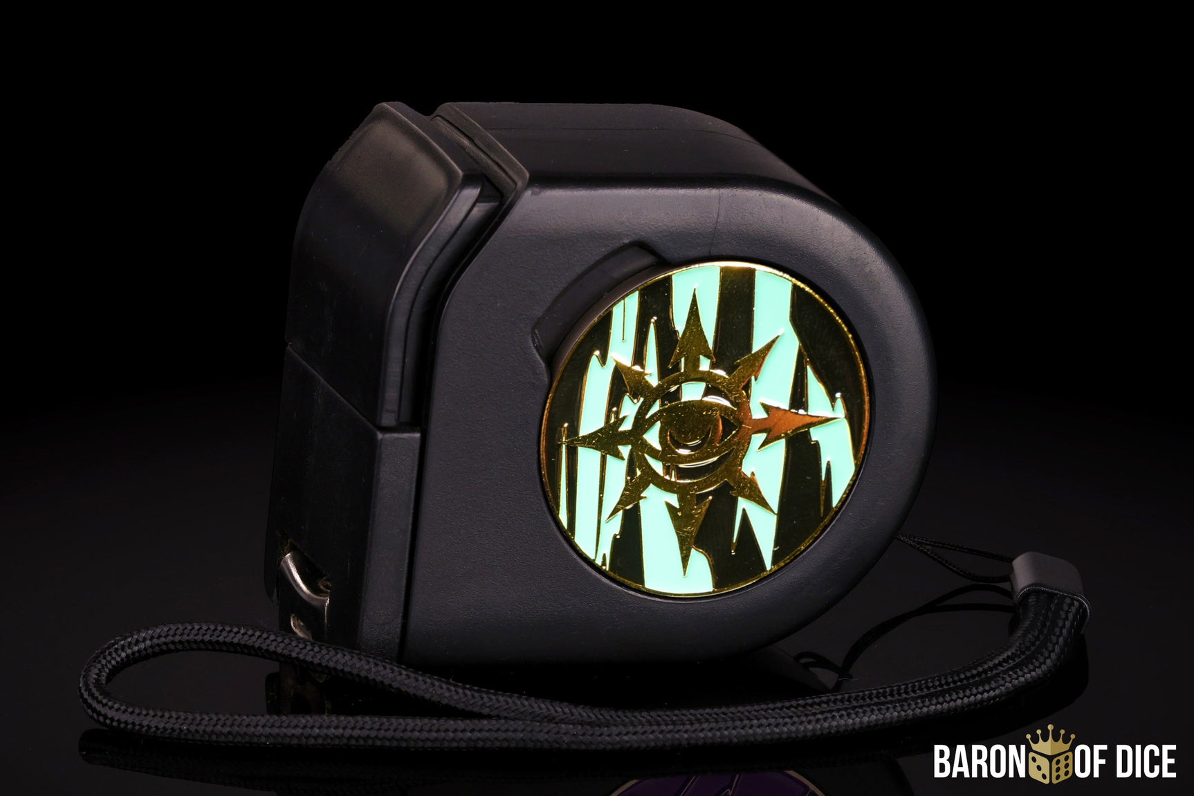 Wargaming Tape Measure | Baron's Coin™ Compatible | Eye of Chaos | Aquamarine