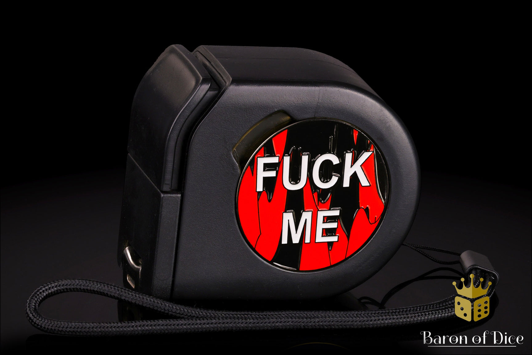 Wargaming Tape Measure | Baron's Coin™ Compatible | F*** Me | Red - BACKORDER - Ships in Late March