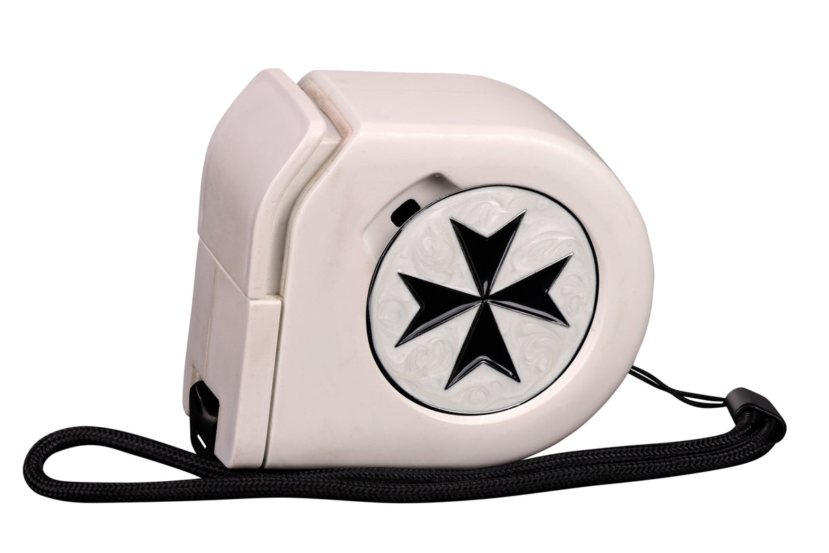 Templar | White | Wargaming Tape Measure | Baron's Coin™ Compatible