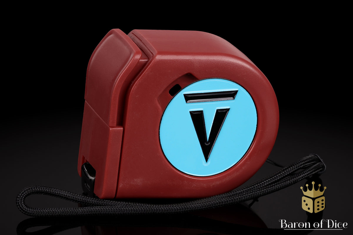 Vanguard Tactics | Light Blue | Wargaming Tape Measure | Baron's Coin™ Compatible
