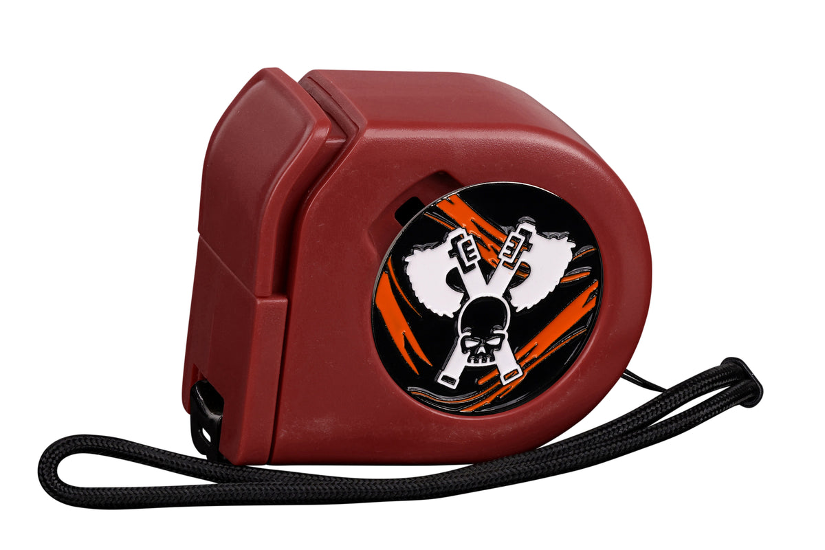 Skull Grinders | Black Lava | Wargaming Tape Measure | Baron's Coin™ Compatible