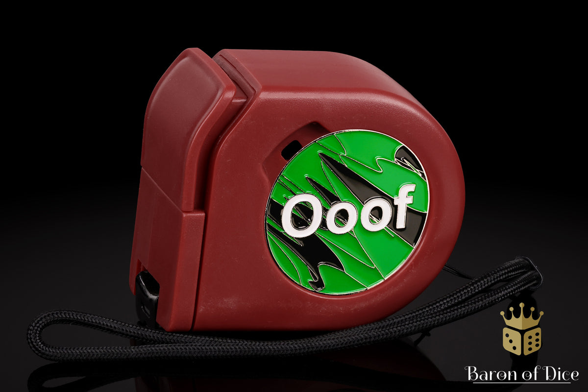 Ooof | Green | Wargaming Tape Measure | Baron's Coin™ Compatible