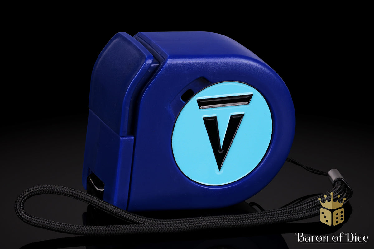 Vanguard Tactics | Light Blue | Wargaming Tape Measure | Baron's Coin™ Compatible