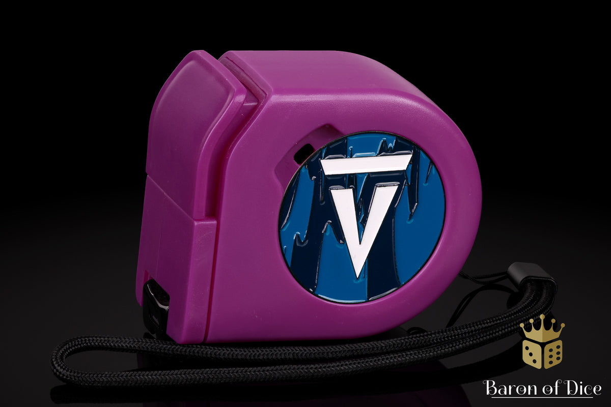 Vanguard Tactics | Dark Blue | Wargaming Tape Measure | Baron's Coin™ Compatible