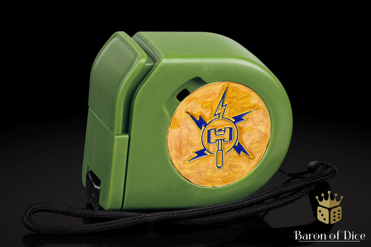 Lightning Hammer | Wargaming Tape Measure | Baron's Coin™ Compatible