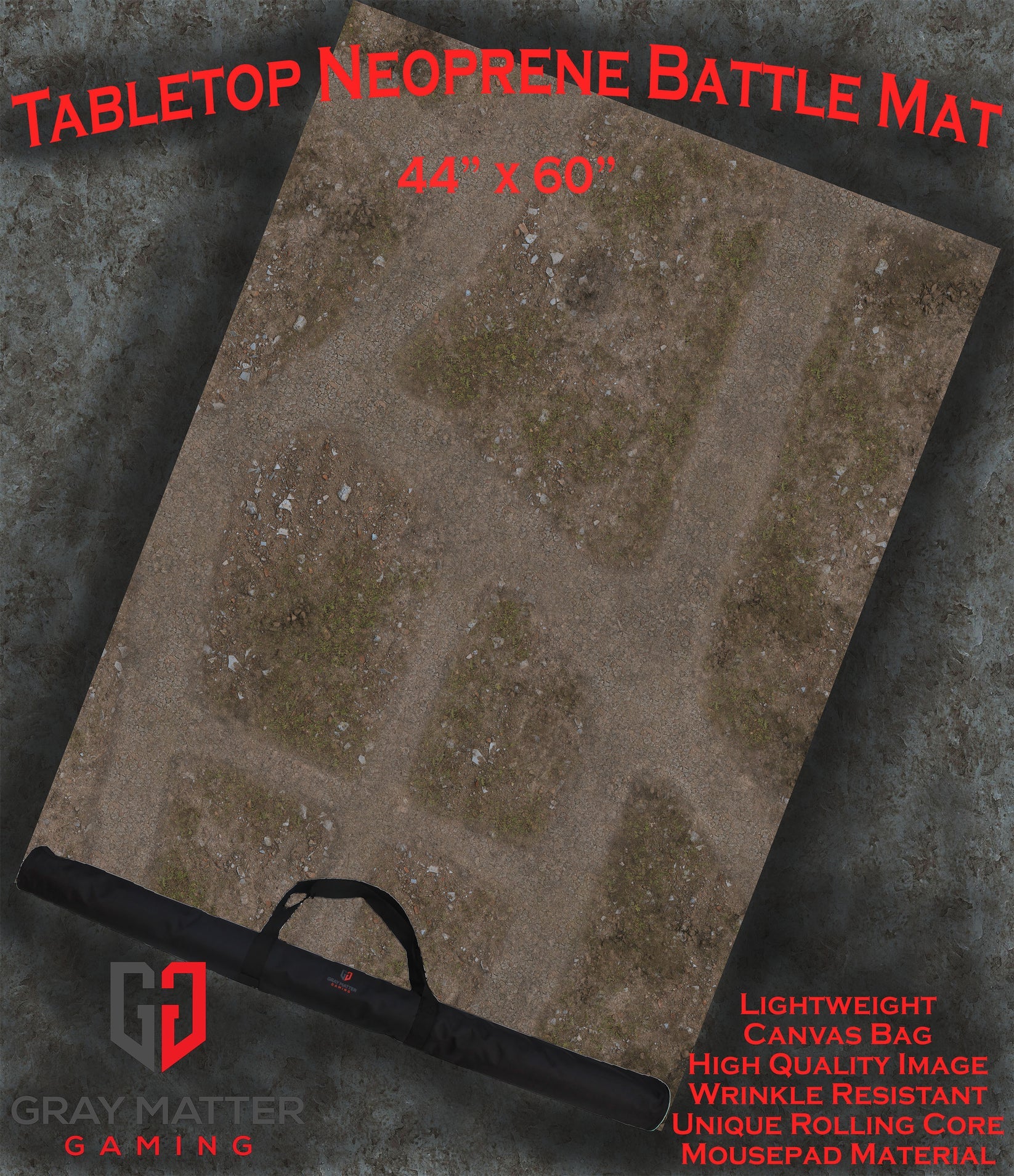 Abandoned Town - Neoprene Battle Mat - Baron of Dice