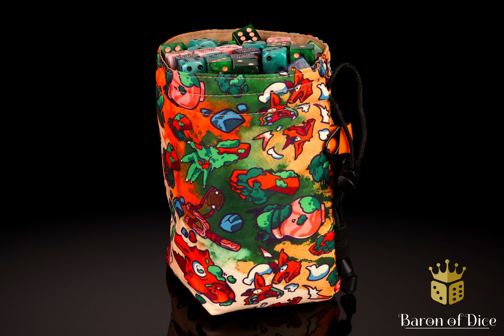 Chaos Lizard | Luxury RPG Dice Bag | Large
