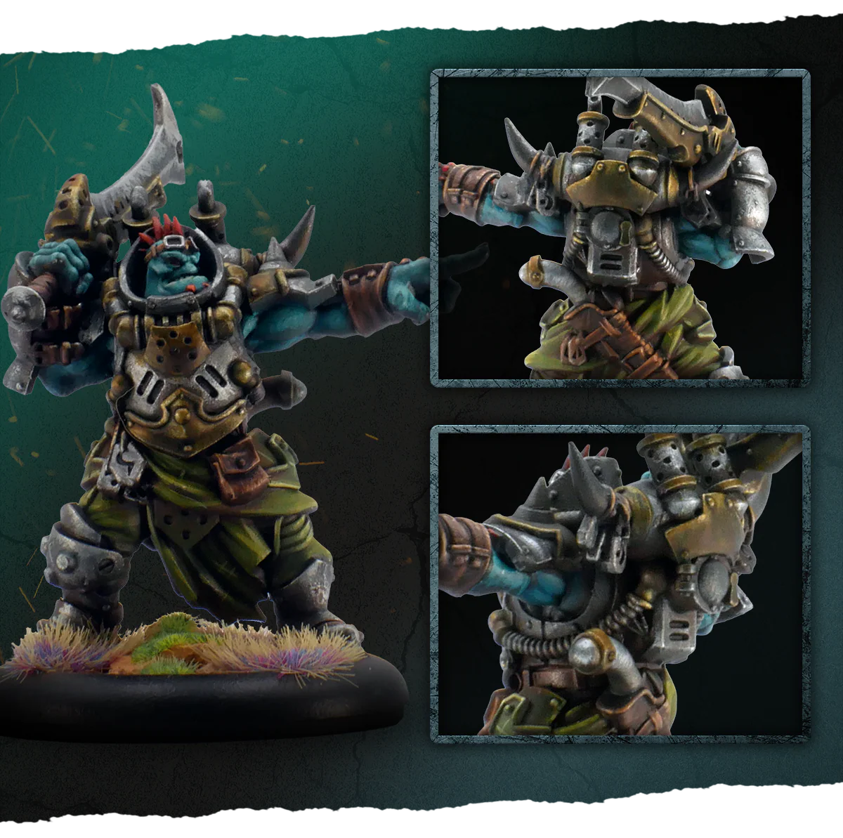Warmachine: Southern Kriels Kithguard Journeyman & Ramhead