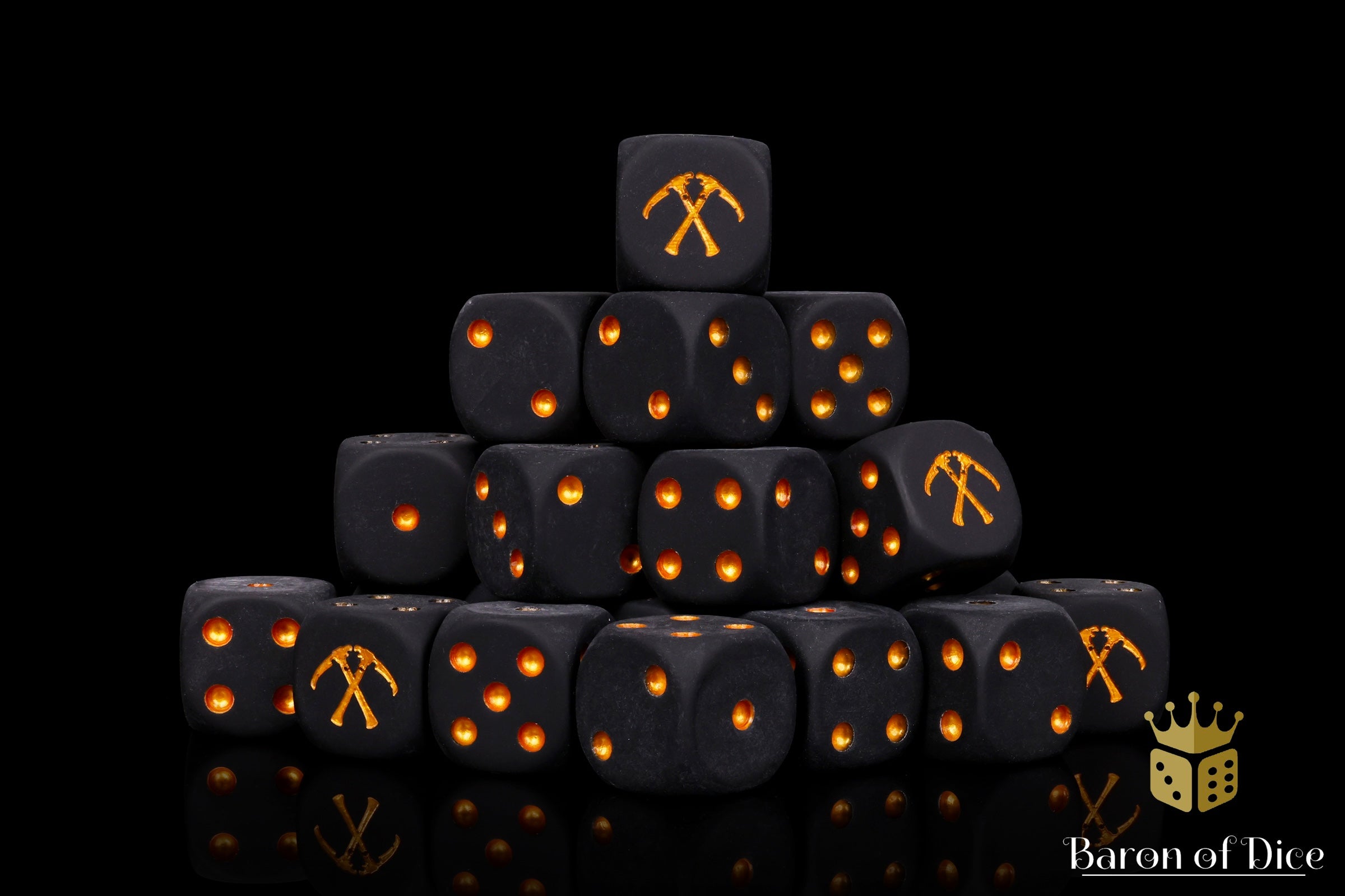 Crossed Scythes I Baron of Dice I Premium Wargaming Dice