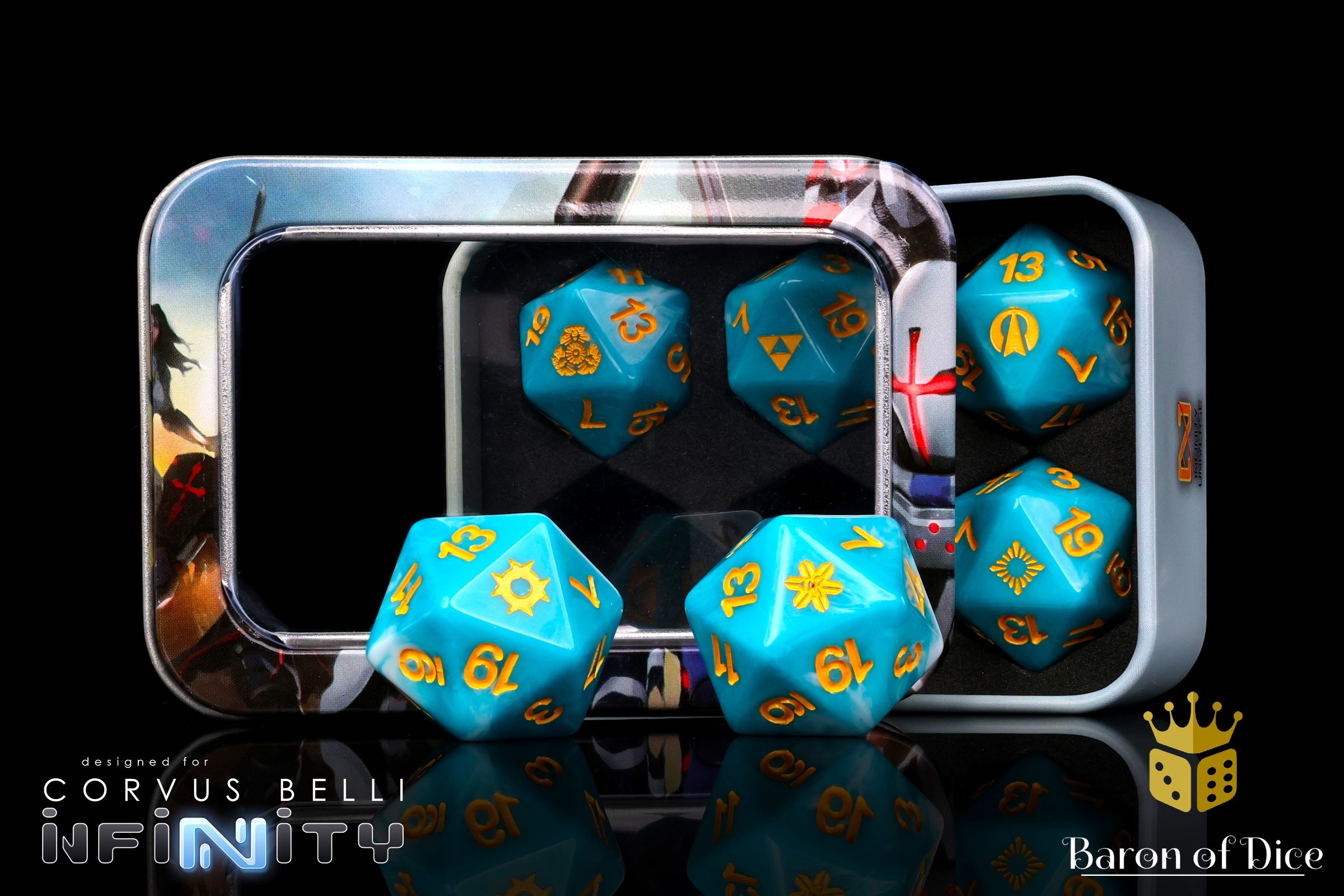 特撮 D.I.C.E. Infinity: PanOceania Kestrel Colonial Force N5 | Official Dice Set