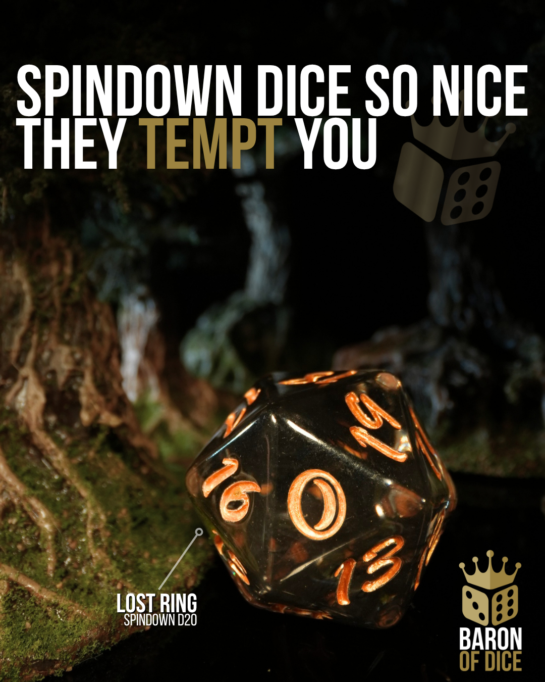 Oversized D20 Spindown | Lost Ring
