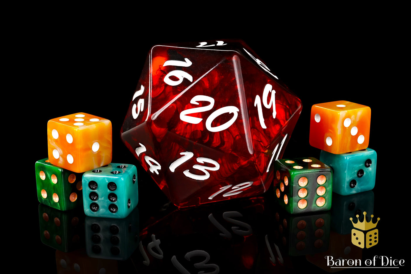 Big Ass Spindown D20 - Red Fire