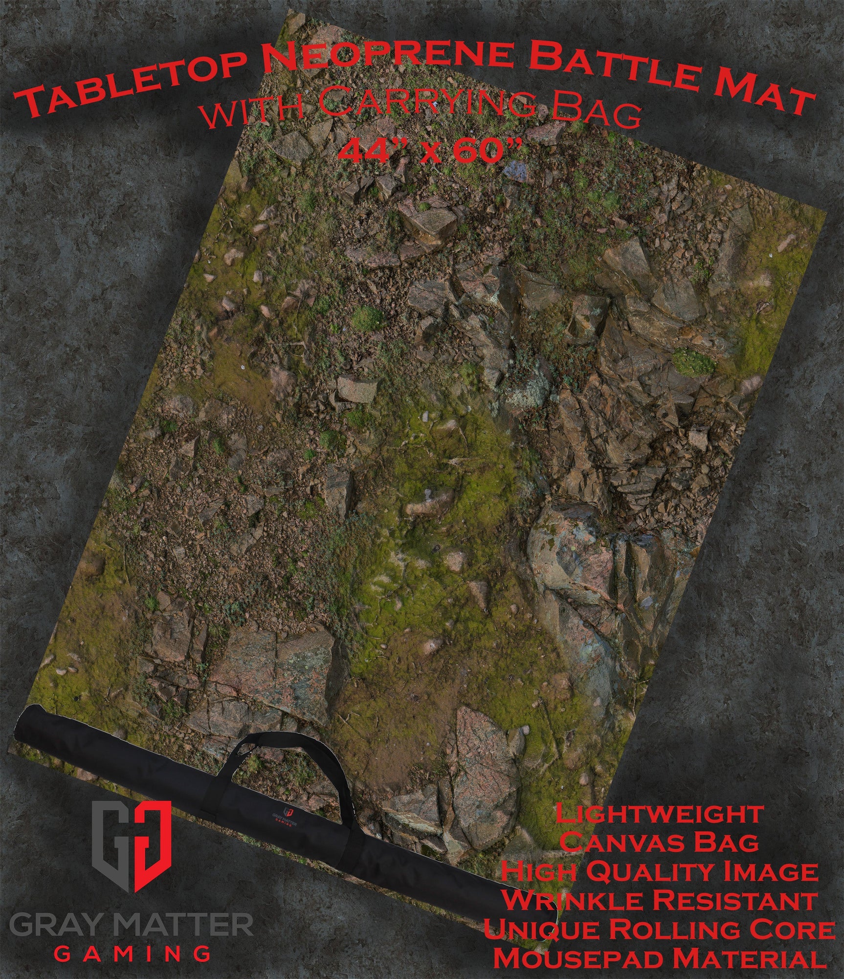 Rocky Highlands - Neoprene Battle Mat - Baron of Dice