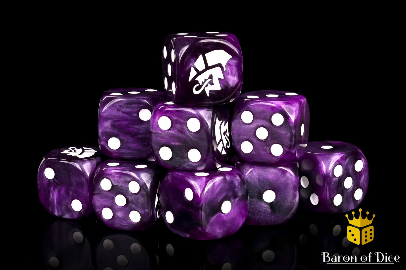 Alien Dice - Purple & White