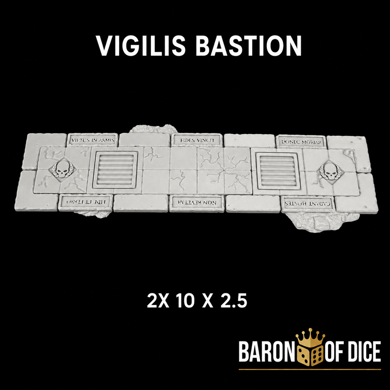 Vigilis Bastion Template Set | 11e Terrain Template Set | Shipping Excluded
