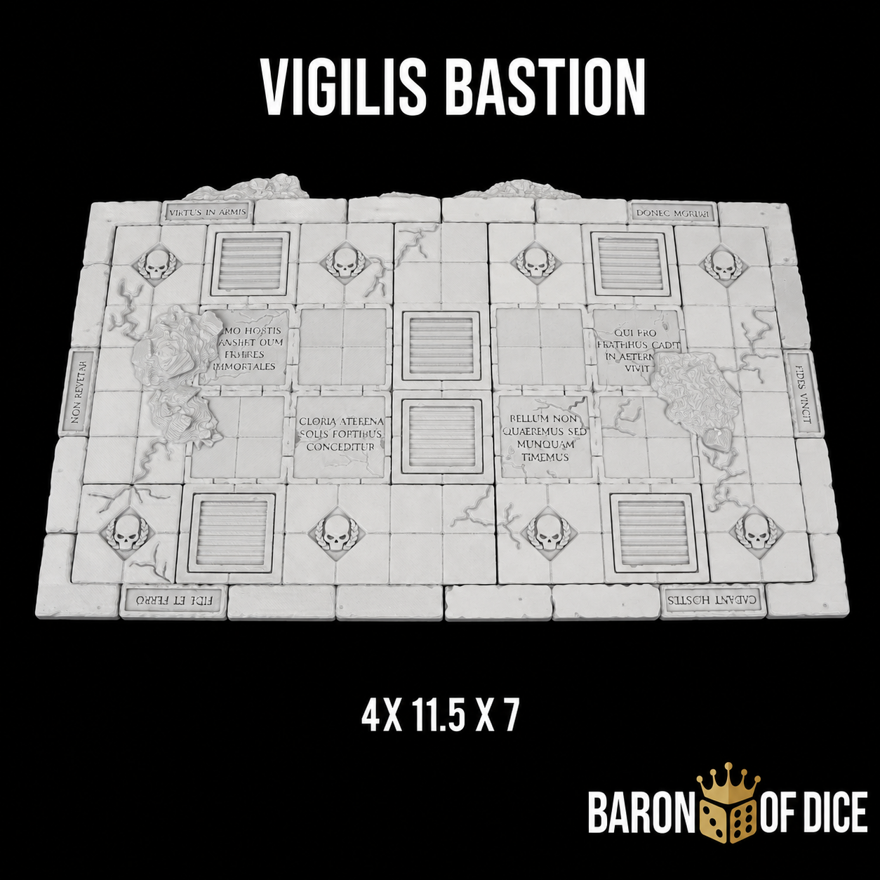 Vigilis Bastion Template Set | 11e Terrain Template Set | Shipping Excluded