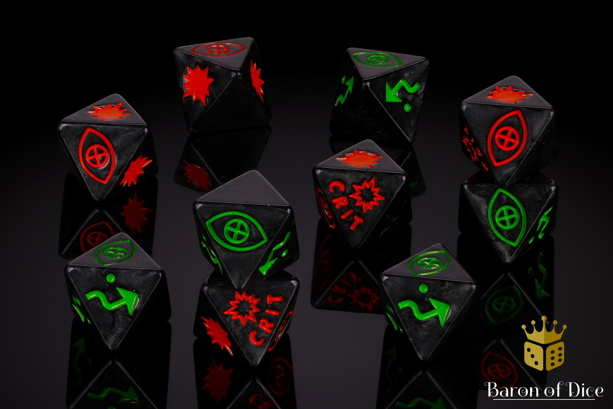 X-Wing Compatible Matte Black | Baron of Dice | Specialty Dice