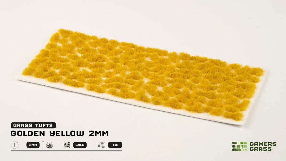 Golden Yellow | Tiny Tuft 2mm | Grass Tuft | Gamers Grass