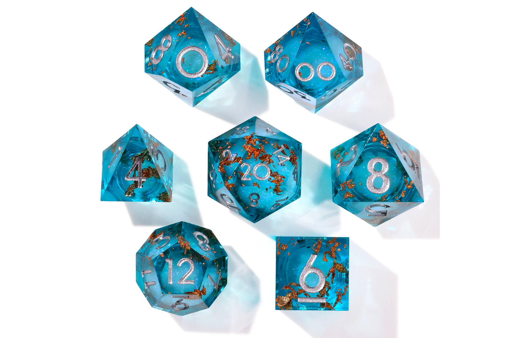 Sunken Treasure Liquid Core RPG Dice Set - 7 Pieces