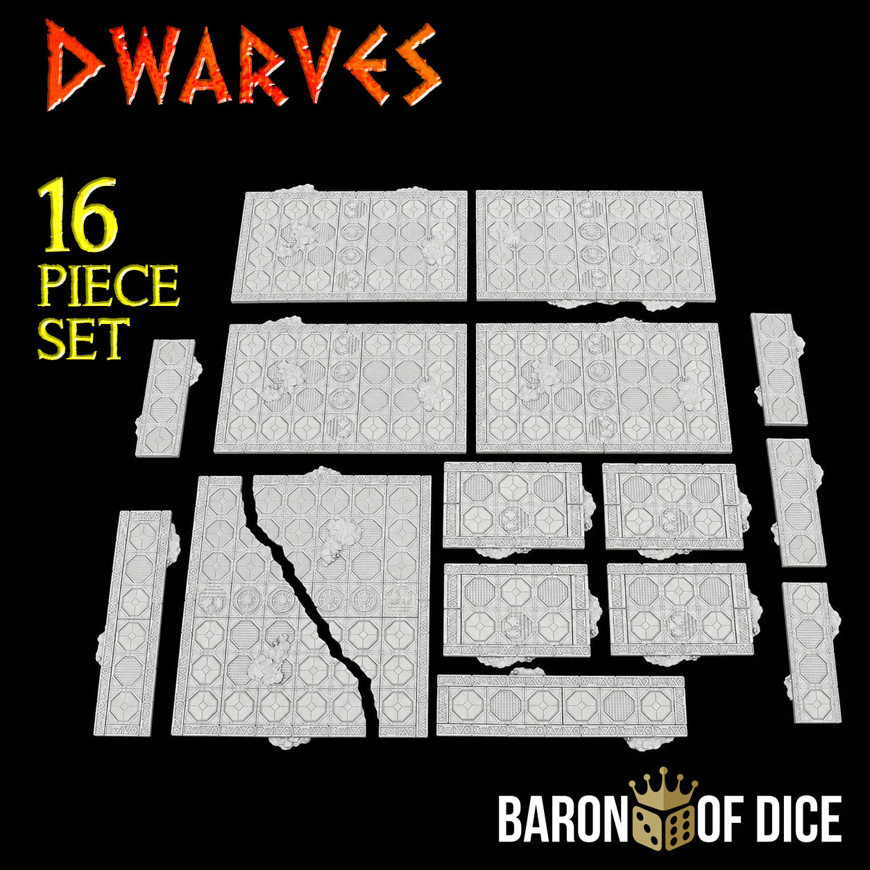 Stonevault Template Set | 11e Terrain Template Set | Shipping Excluded