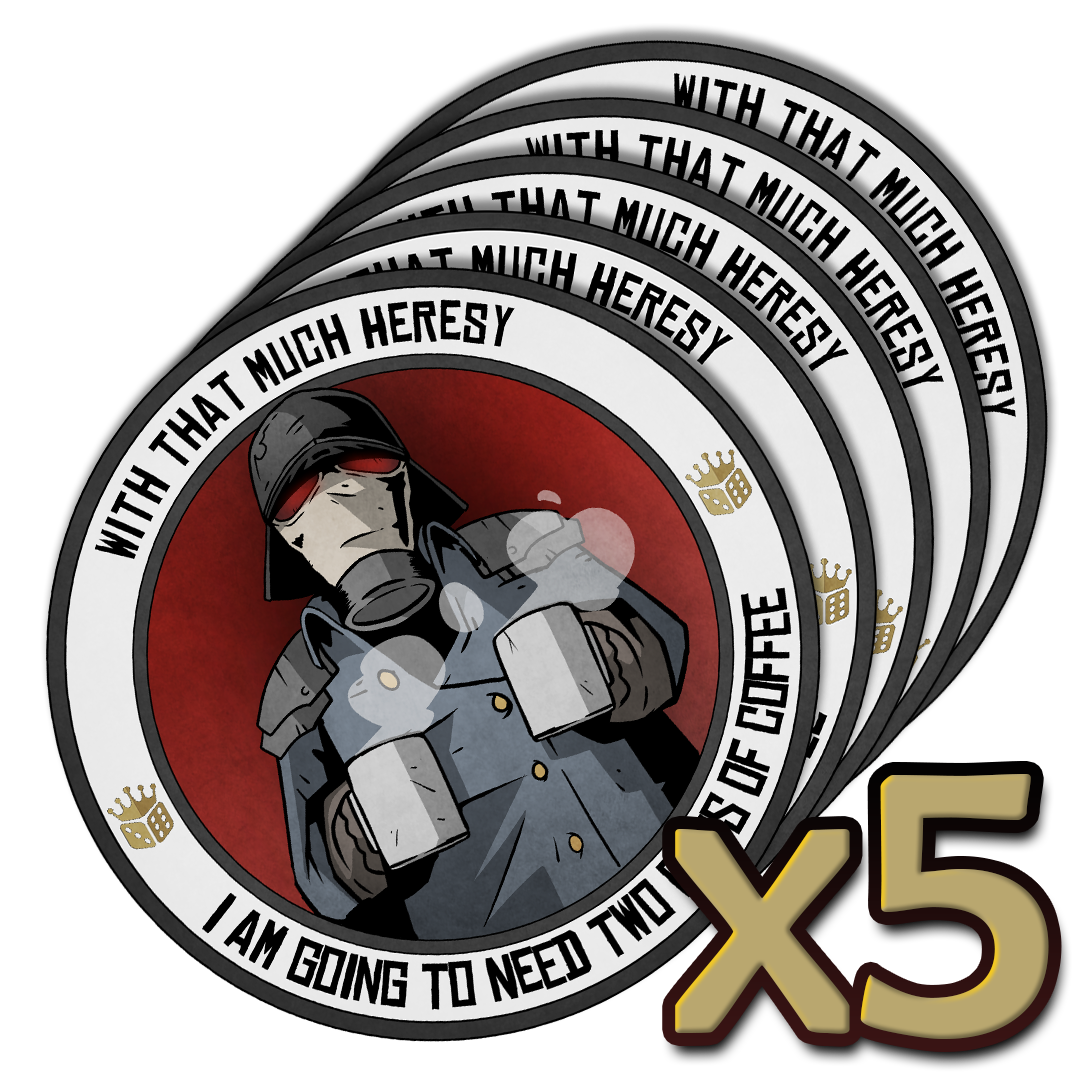 Premium Vinyl Stickers - Two Cups For Heresy