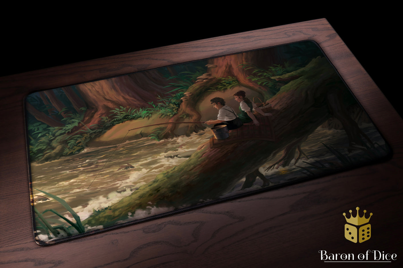 Halfling Fishing Trip | Irina Nordsol Series | Premium Oversized Playmat