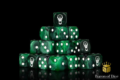 Tainted Knight, Green 16mm Dice
