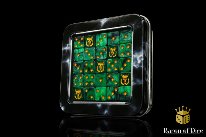 Fiery Drake, Gold 16mm Dice