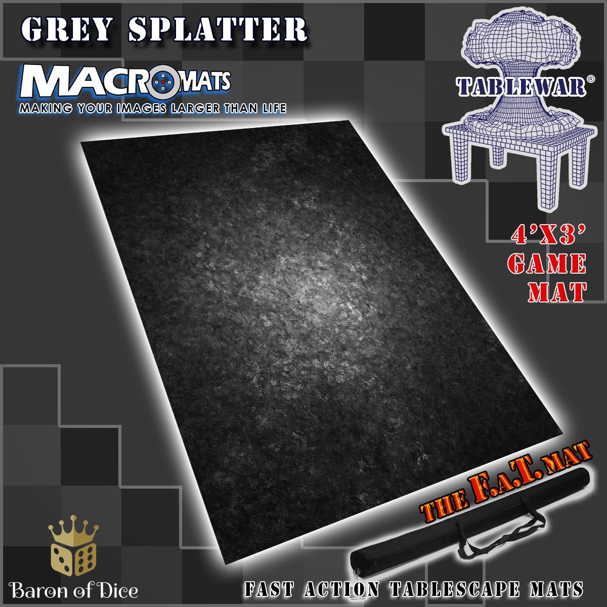 4x3' 'Grey Splatter' MacroMat