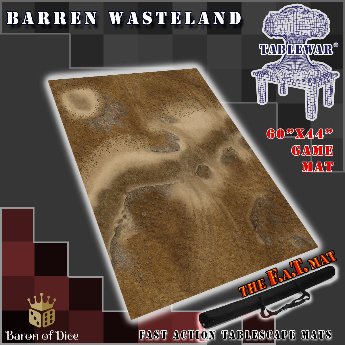 60x44" 'Barren Wasteland' F.A.T. Mat