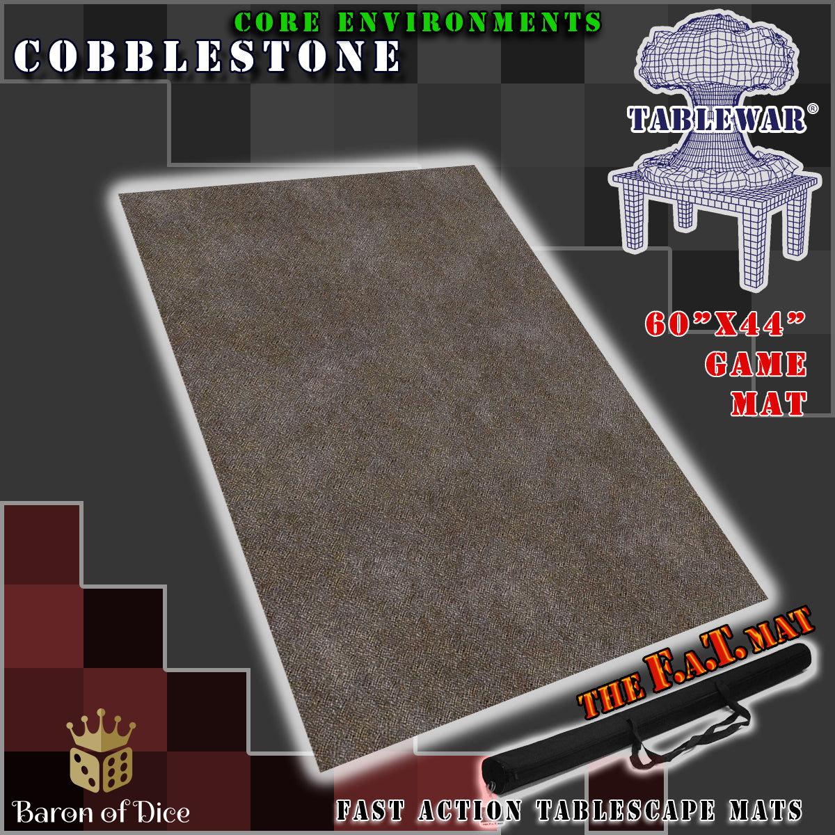 60x44" 'Cobblestone' F.A.T. Mat