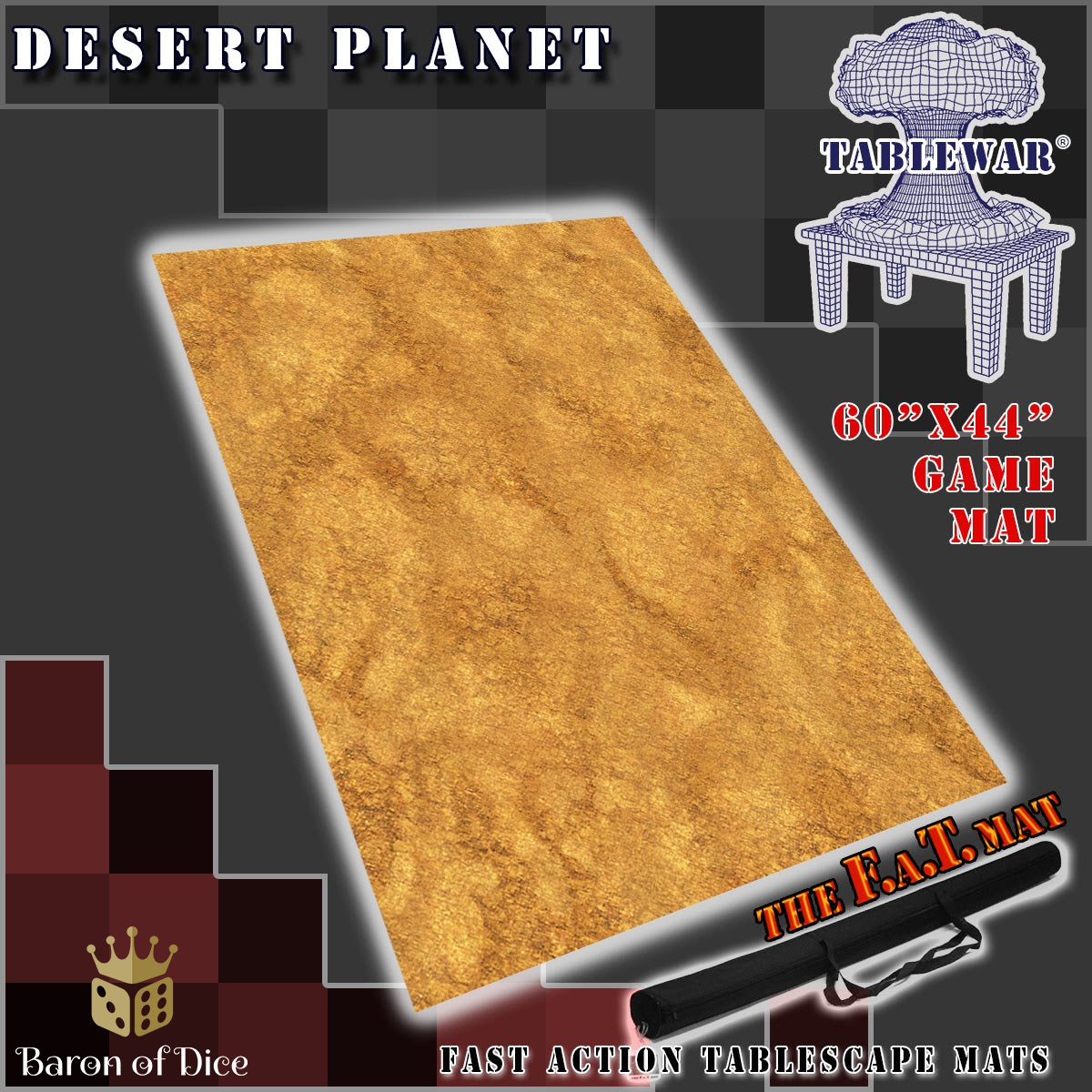 60x44" 'Desert Planet' F.A.T. Mat