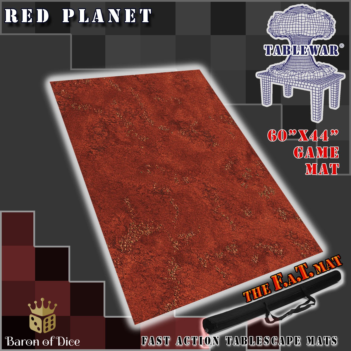 60x44" 'Red Planet' F.A.T. Mat