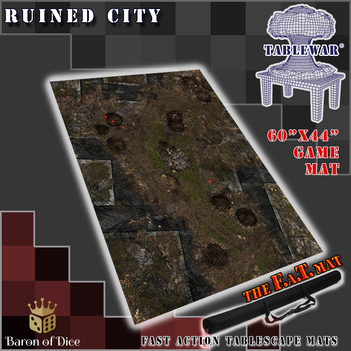 60x44" 'Ruined City' F.A.T. Mat