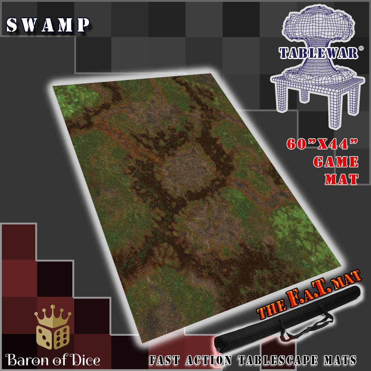 60x44" 'Swamp' F.A.T. Mat