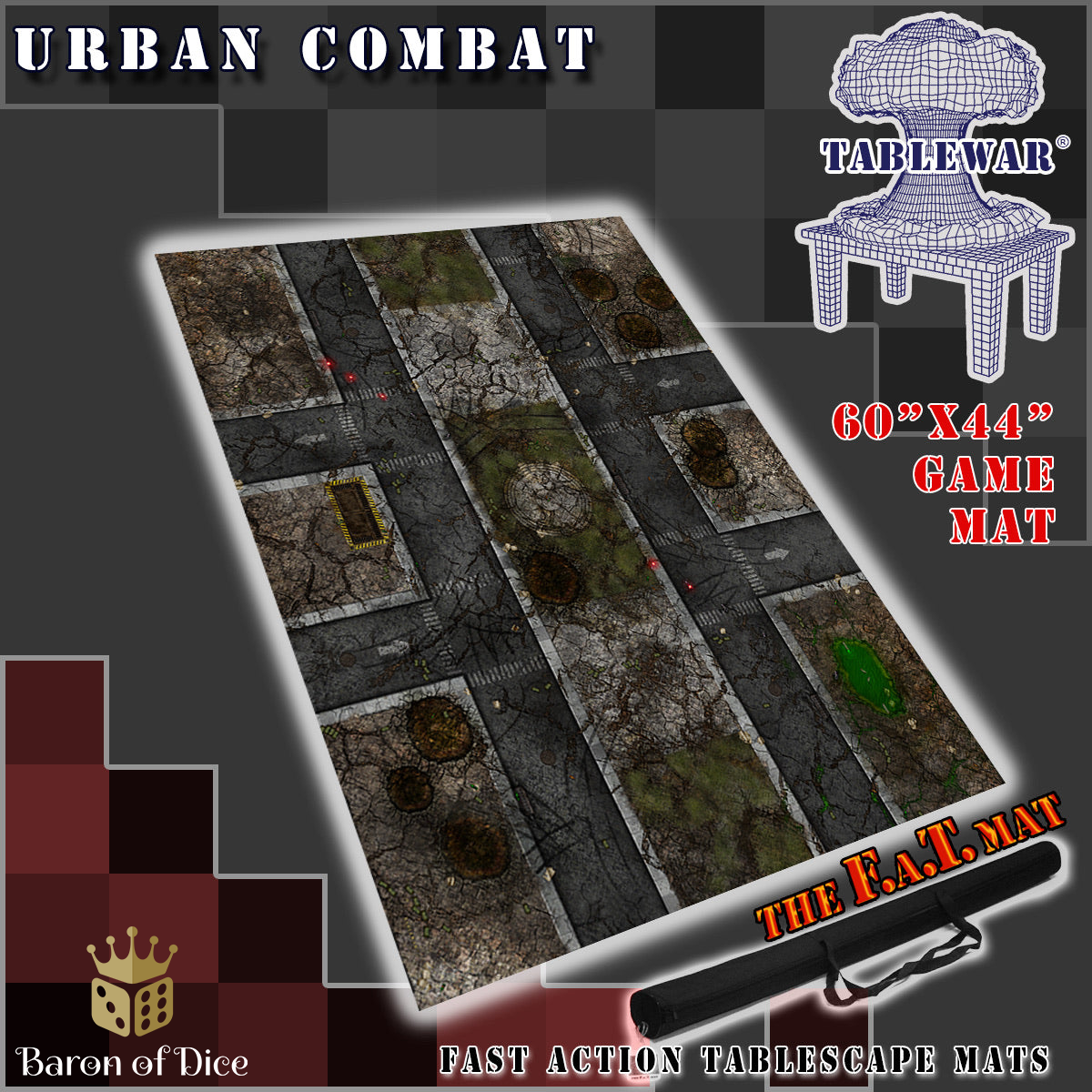 60x44" 'Urban Combat' F.A.T. Mat