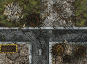 30x22" Dbl Sided 'Urban Combat' + 'Badlands' F.A.T. Mat Gaming Mat