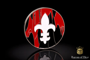 40mm Objective Coins - Fleur De Lis - Red