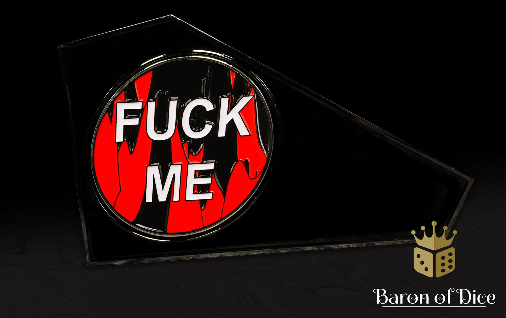 3" Metal Combat Gauge | F*** Me | Red | Baron Coin™ Compatible