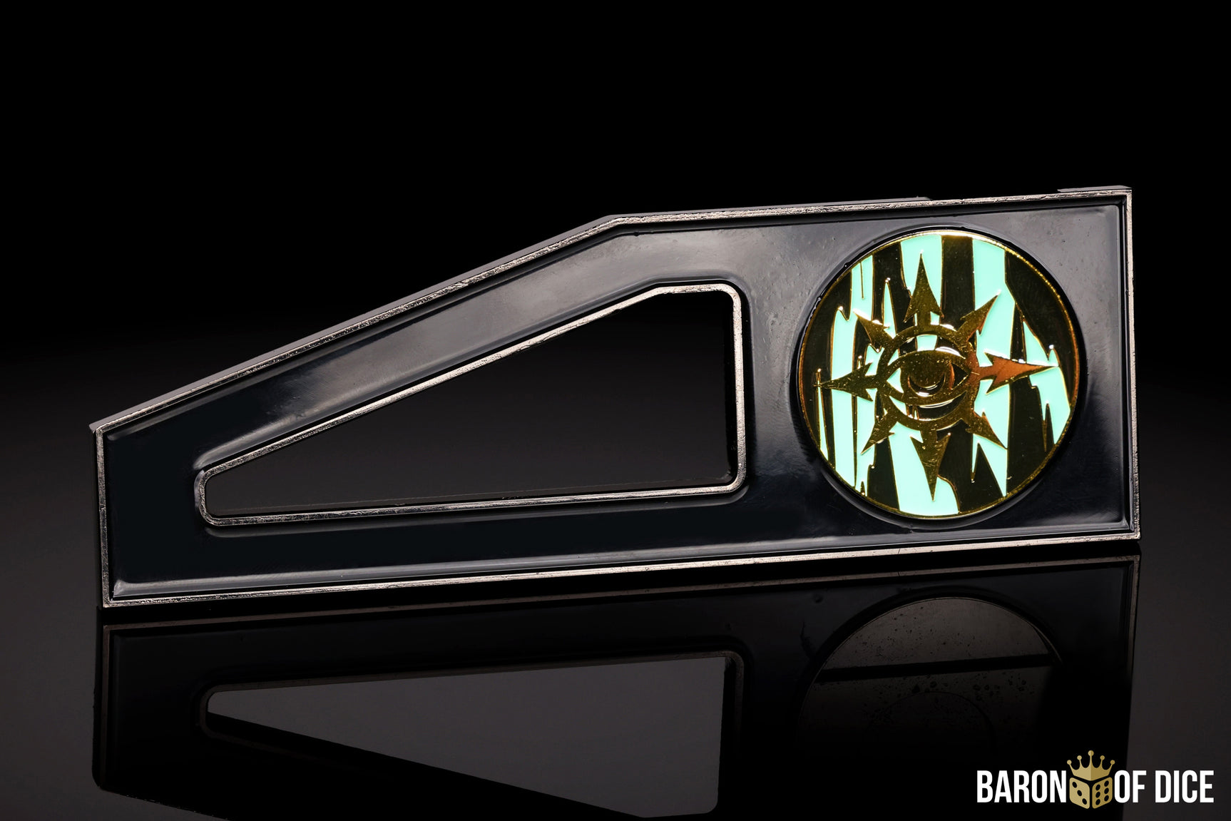 Metal Combat Gauge | Baron Coin™ Compatible | Eye of Chaos | Aquamarine