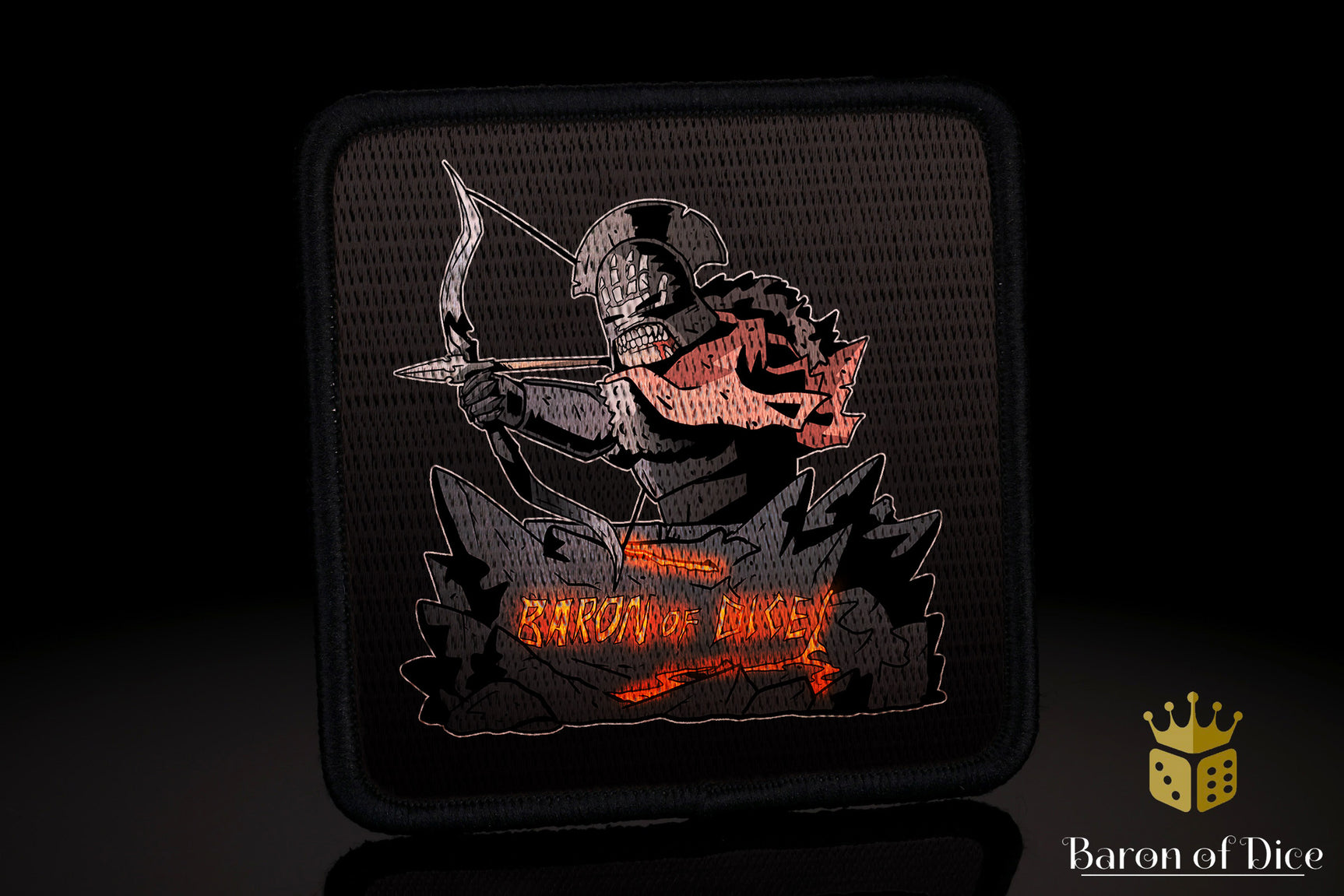 Baron's Dice Bag | Sole Ring | White Warpaint Velcro Patch