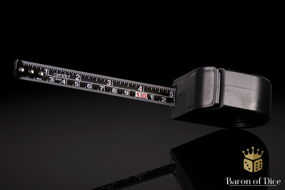 Si Unit Measuring Instruments Wargaming Tape Measure | Baron's Coin™ Compatible | Baron of Dice