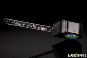 Wargaming Tape Measure | Baron's Coin™ Compatible | Warmachine: Cygnar | Storm Legion