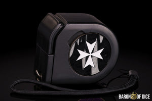 Wargaming Tape Measure | Baron's Coin™ Compatible | Knights Templar | Black